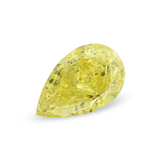 1.26 Carat Fancy Intense Yellow Pear Diamond VS2 GIA