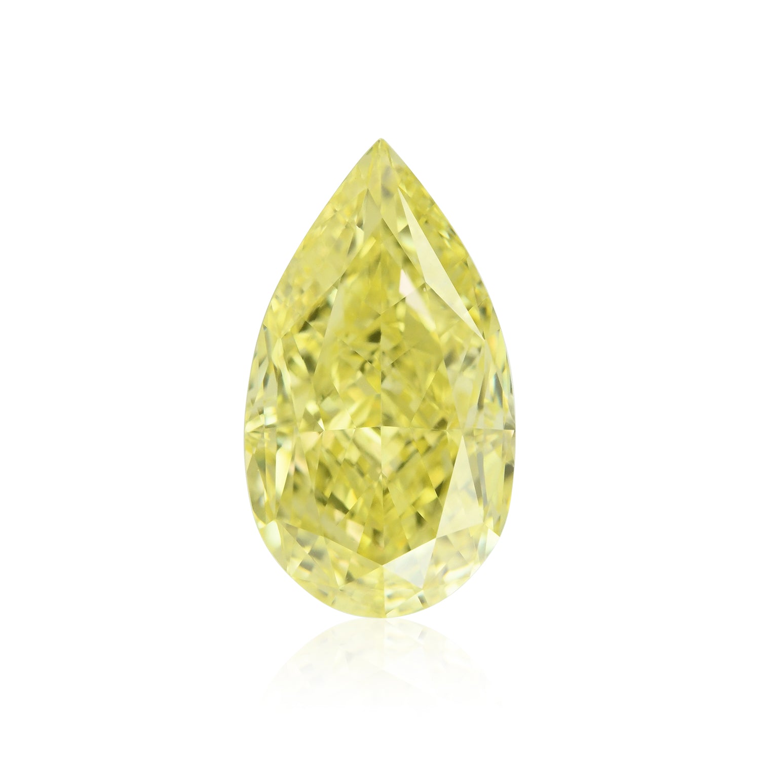 1.27 Carat Fancy Intense Yellow Pear Diamond VS2 GIA