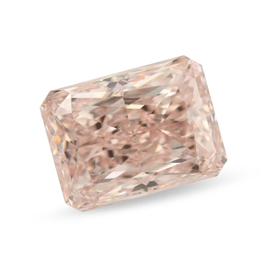 1.28 Carat Fancy Orangy Pink Radiant Diamond VS2 GIA