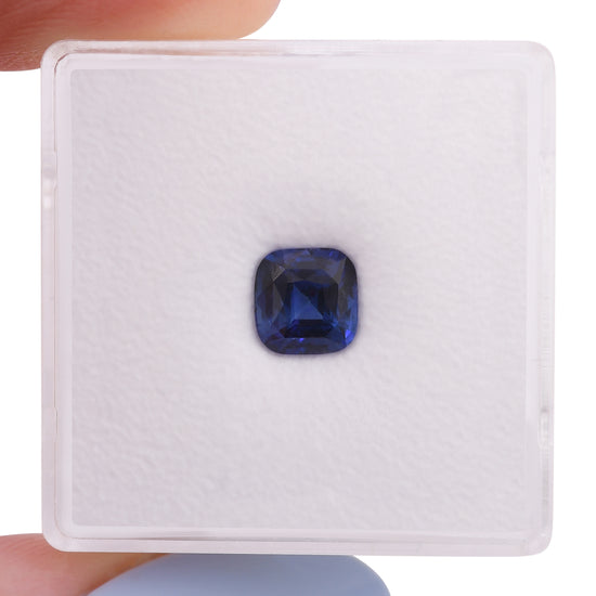 1,30 Karat blauer SRI LANKAN Kissensaphir