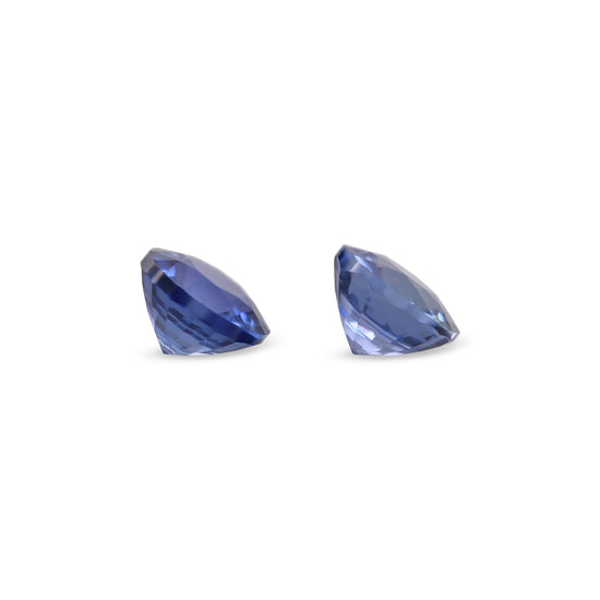 1.30 Karat blaue, runde SRI LANKAN Saphirpaare