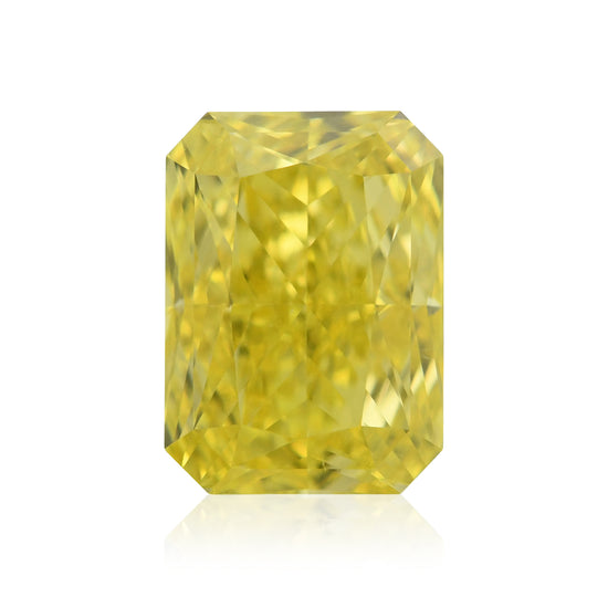 1.31 Carat Fancy Vivid Yellow Radiant Diamond VS2 GIA
