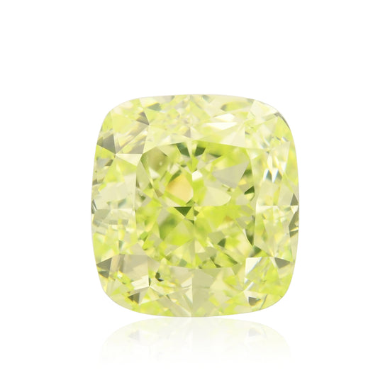 1,34 Karat Fancy Intense Yellowish Green Cushion Diamant VS2 GIA
