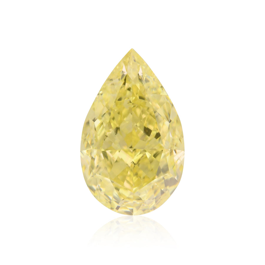 1,34 Karat Fancy Intense Yellow Pear Diamant VS1 GIA