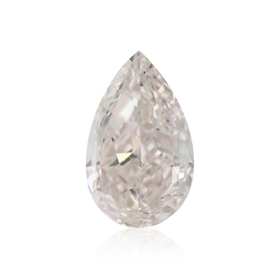 1.35 Carat Fancy Light Orangy Pink Pear Diamond VS1 GIA