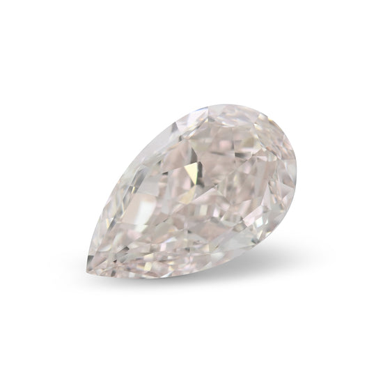 1.35 Carat Fancy Light Orangy Pink Pear Diamond VS1 GIA