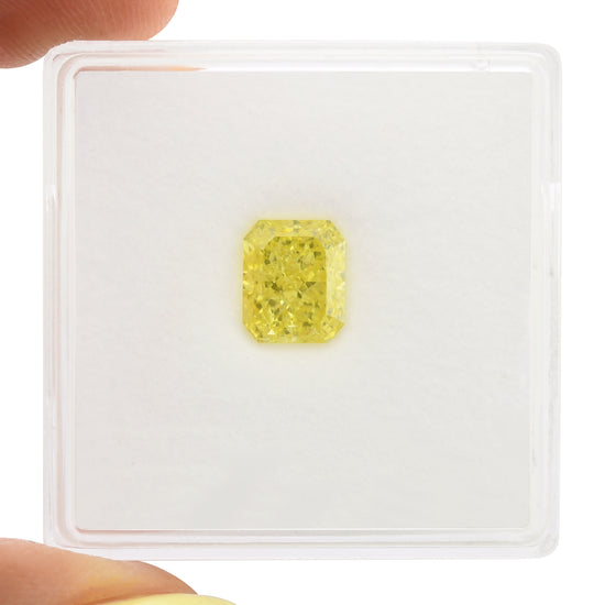 1.36 Carat Fancy Intense Yellow Radiant Diamond VS1 GIA