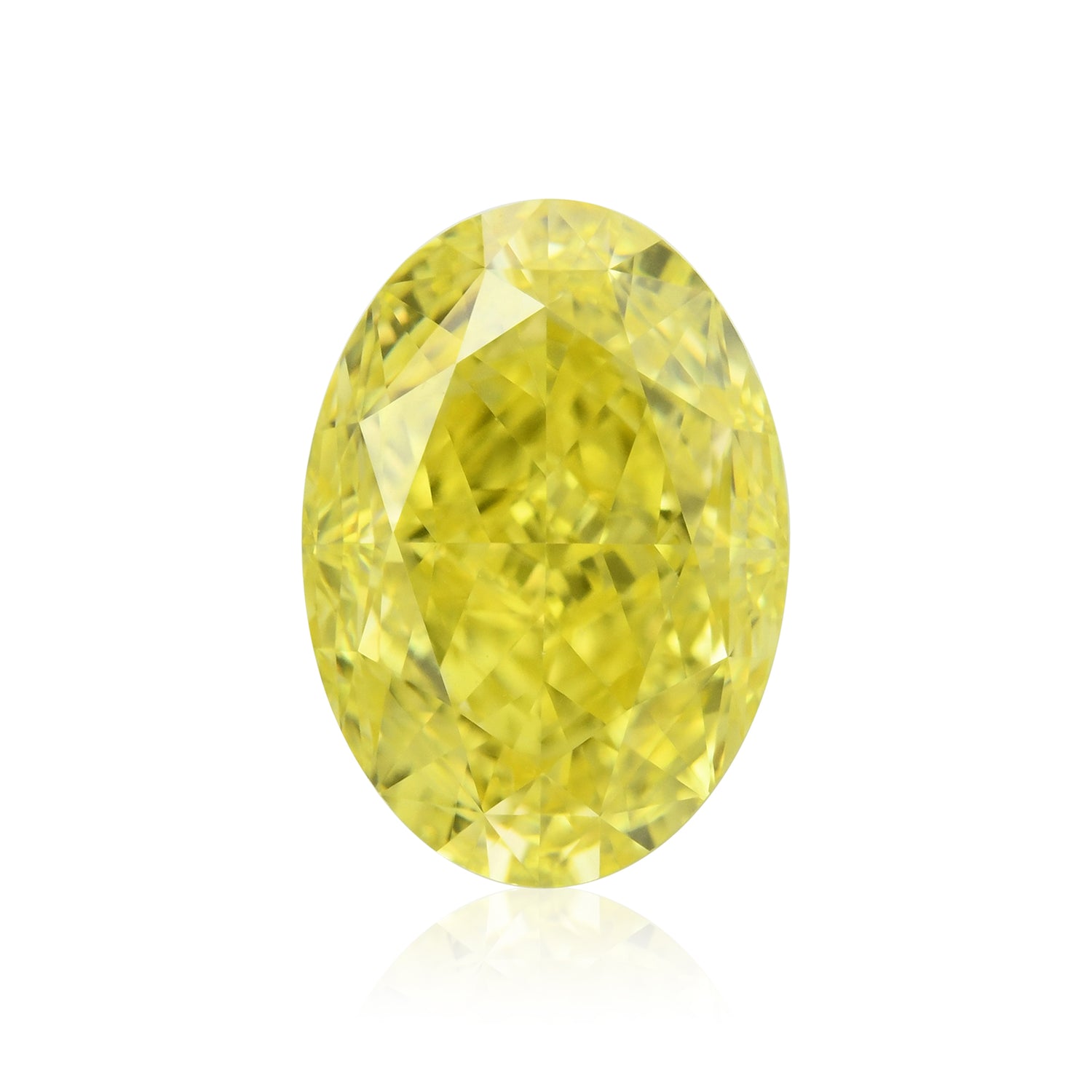 1.36 Carat Fancy Intense Yellow Oval Diamond VS1 GIA