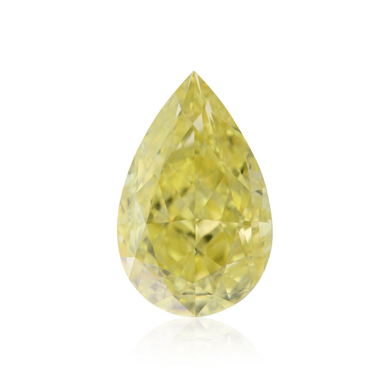 1.36 Carat Fancy Intense Yellow Pear Diamond VVS1 GIA