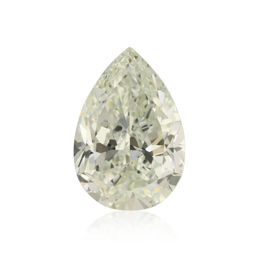 1.36 Carat Fancy Light Yellowish Green Pear Diamond VVS2 GIA