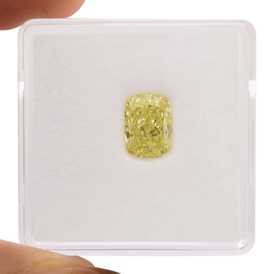 1.39 Carat Fancy Yellow Cushion Diamond VS2 GIA