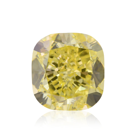 1.46 Carat Fancy Intense Yellow Cushion Diamond SI2 GIA