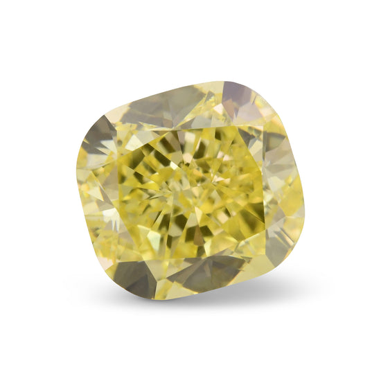 1.46 Carat Fancy Intense Yellow Cushion Diamond SI2 GIA