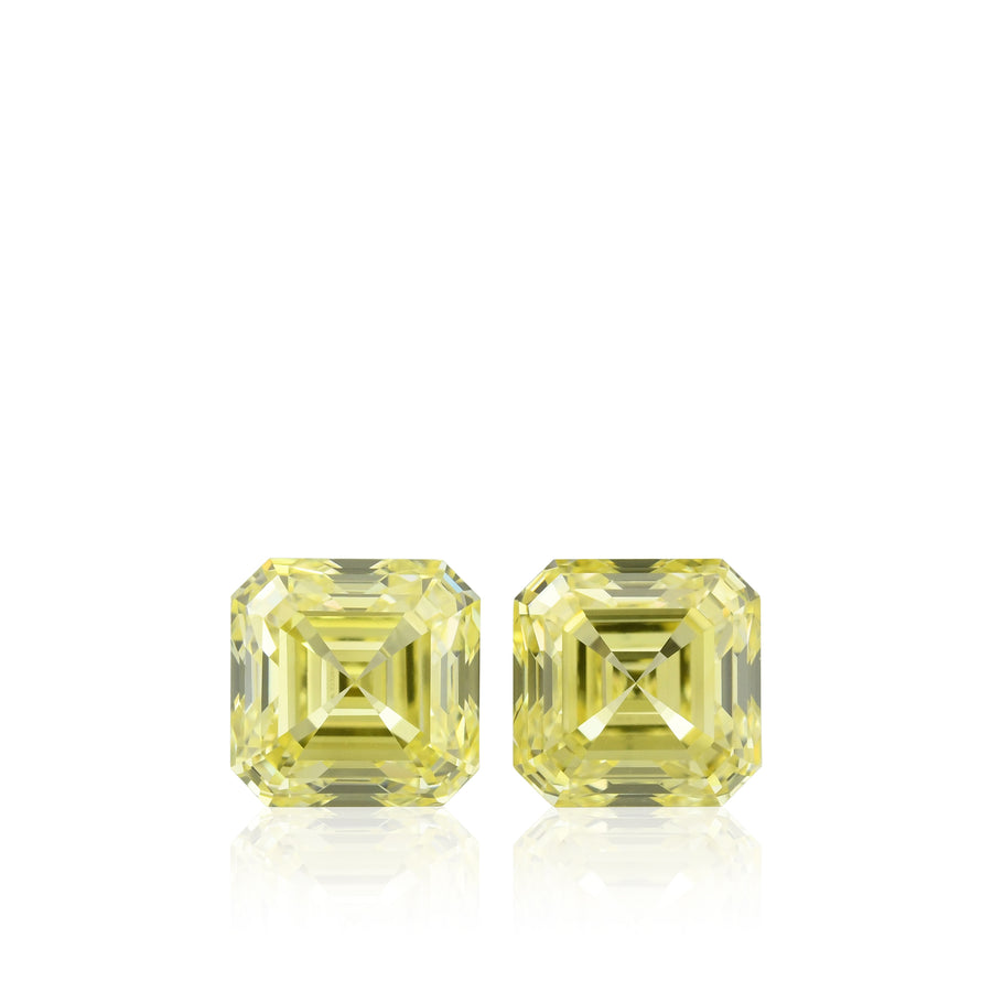 1.49 Carat Fancy Yellow Asscher Diamonds VS1 GIA