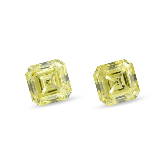 1.49 Carat Fancy Yellow Asscher Diamonds VS1 GIA