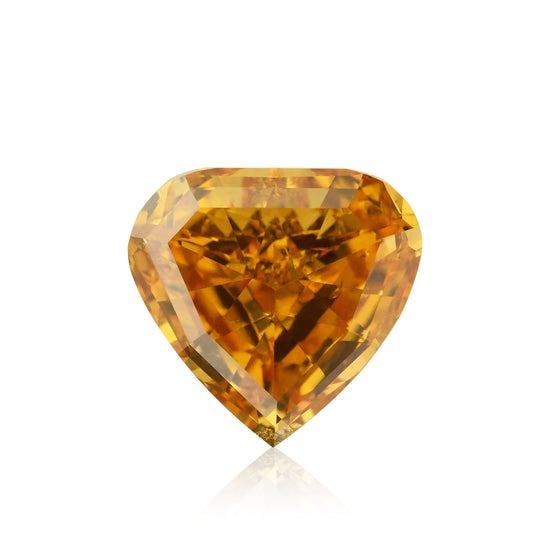 Diamante a cuore Fancy Deep Yellow Orange da 1,50 carati SI2 GIA