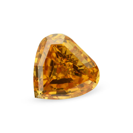 1.50 Carat Fancy Deep Yellow Orange Heart Diamond SI2 GIA