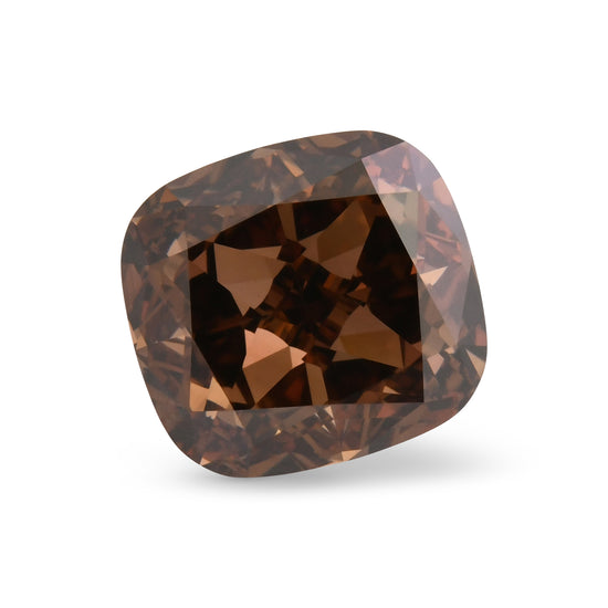 1.50 Carat Fancy Dark Orangy Brown Cushion Diamond VS2 GIA