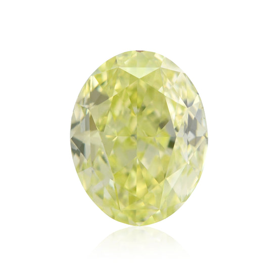 1.51 Carat Fancy Intense Green Yellow Oval Diamond VS2 GIA