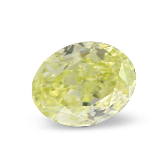 1.51 Carat Fancy Intense Green Yellow Oval Diamond VS2 GIA