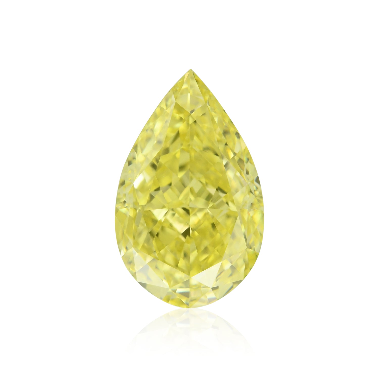 1.51 Carat Fancy Intense Yellow Pear Diamond VVS1 GIA