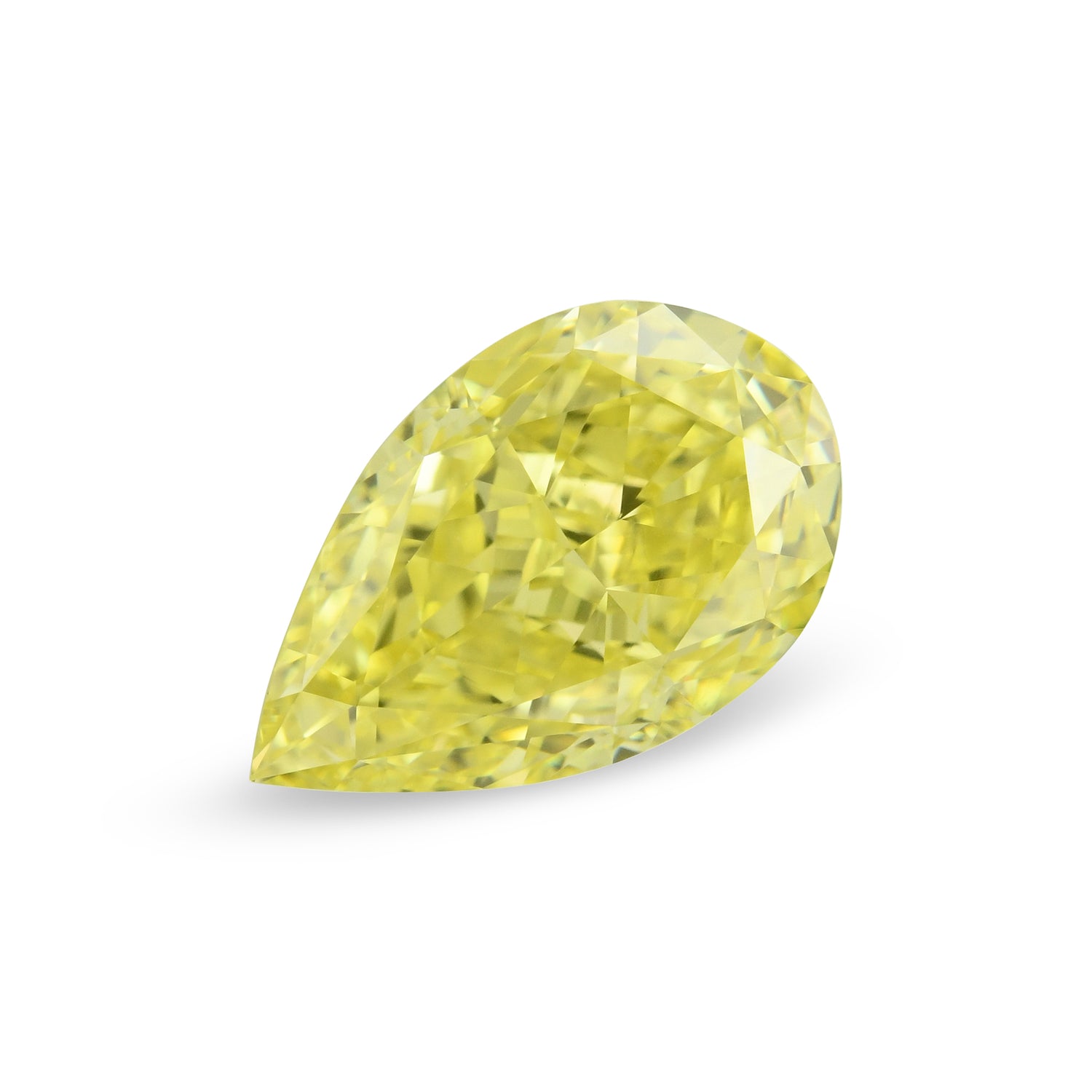 1.51 Carat Fancy Intense Yellow Pear Diamond VVS1 GIA