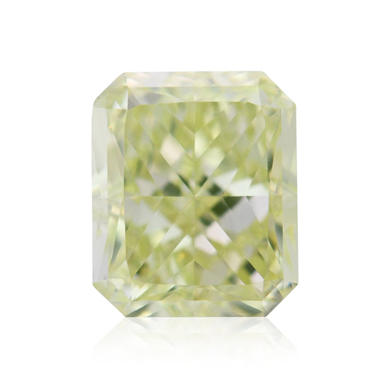 1.51 Carat Fancy Yellow Green Radiant Diamond VS2 GIA