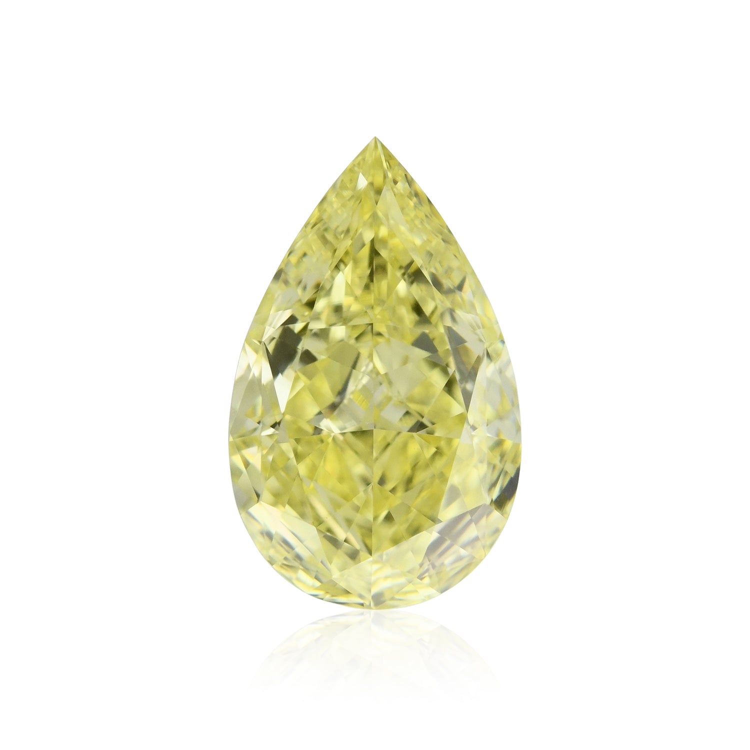 1.51 Carat Fancy Yellow Pear Diamond IF GIA