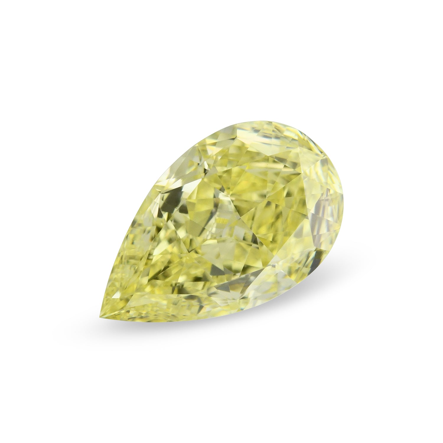 1.51 Carat Fancy Yellow Pear Diamond IF GIA