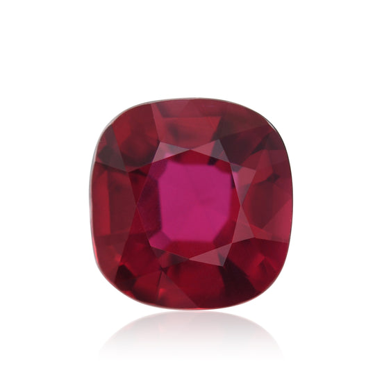 1,51 Karat roter MOZAMBIQUE Kissenschliff-Rubin CD