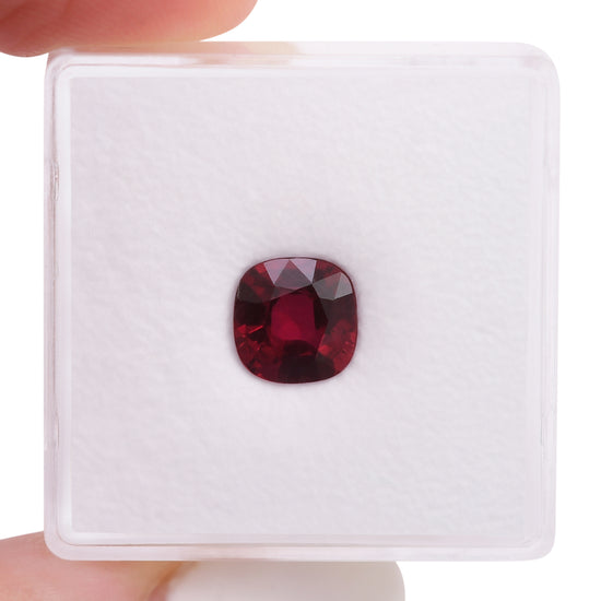 1.51 Carat Red MOZAMBIQUE Cushion Ruby CD