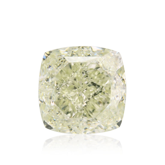 1.52 Carat Fancy Yellow Green Cushion Diamond VS2 GIA