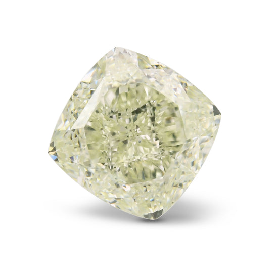 1.52 Carat Fancy Yellow Green Cushion Diamond VS2 GIA