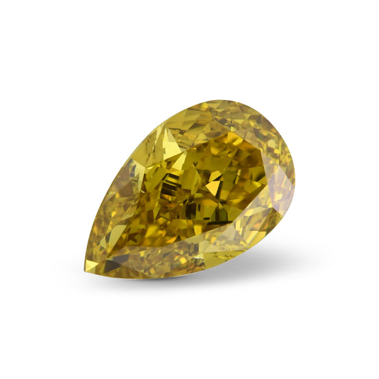 1.52 Carat Fancy Deep Brownish Yellow Pear Diamond VS1 GIA