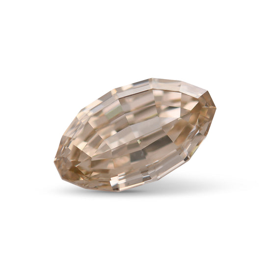 1.52 Carat Fancy Light Yellowish Brown Oval Step Cut Diamond VS2 GIA