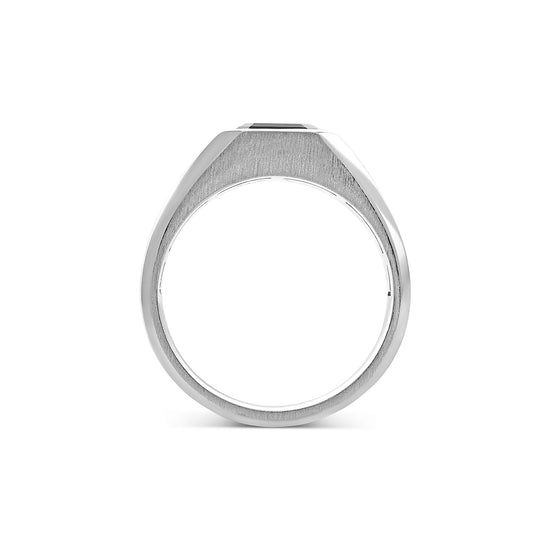 Natural Fancy Black Emerald Men's Ring