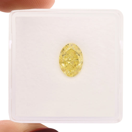 1.55 Carat Fancy Yellow Oval Diamond VS1 GIA