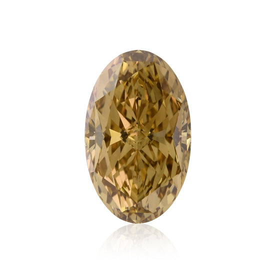1.58 Carat Fancy Brown Yellow Oval Diamond VVS1 GIA