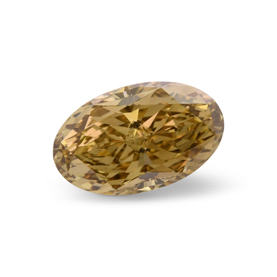 1.58 Carat Fancy Brown Yellow Oval Diamond VVS1 GIA