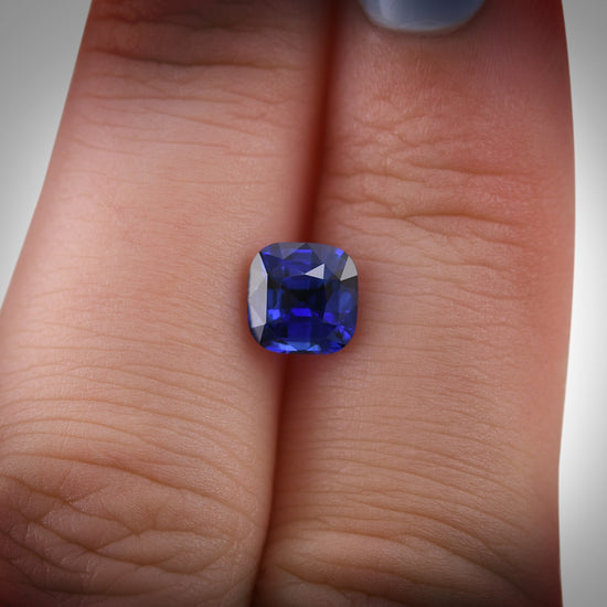 1.59 Carat Blue SRI LANKAN Cushion Sapphire