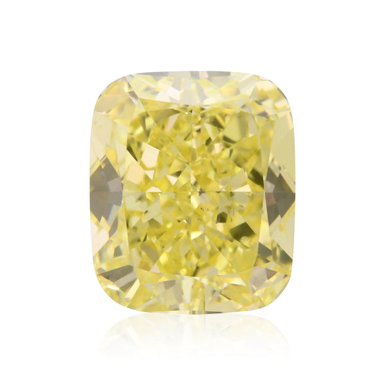 1.61 Carat Fancy Intense Yellow Cushion Diamond SI2 GIA