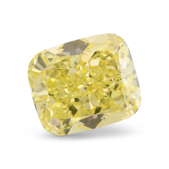 1.61 Carat Fancy Intense Yellow Cushion Diamond SI2 GIA