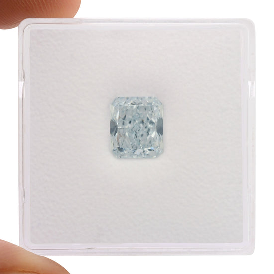 1.64 Carat Light Blue Radiant Diamond VS1 GIA