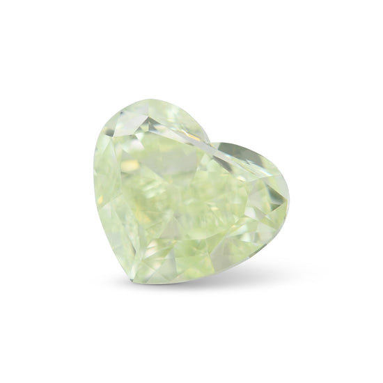 1.65 Carat Fancy Yellow Green Heart Diamond VS1 GIA