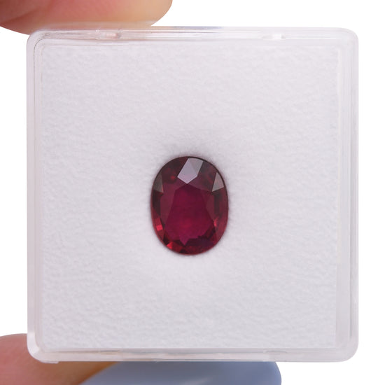 1.68 Carat Red MOZAMBIQUE Oval Ruby