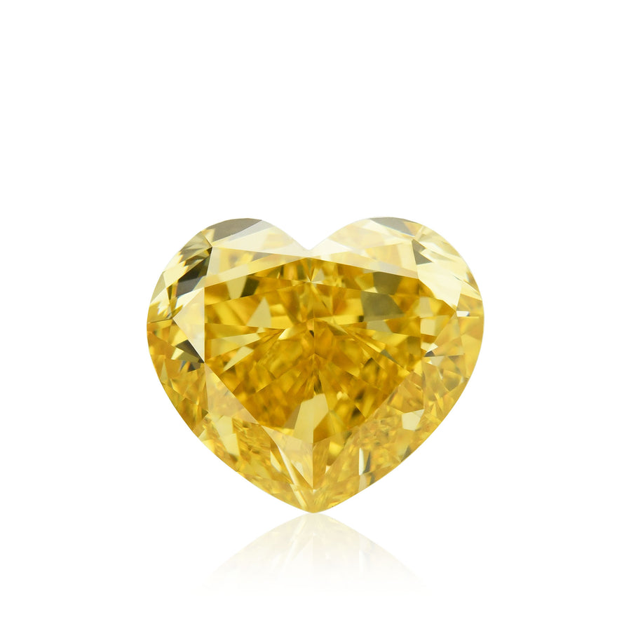 1.69 Carat Fancy Deep Orangy Yellow Heart Diamond VS1 GIA