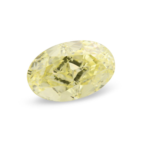 1.71 Carat Fancy Light Yellow Oval Diamond VS1 GIA