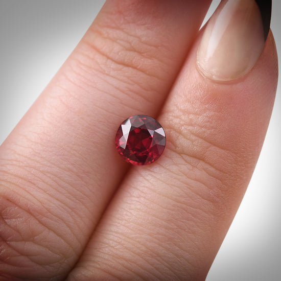1.71 Carat Red MOZAMBIQUE Round Ruby GIA