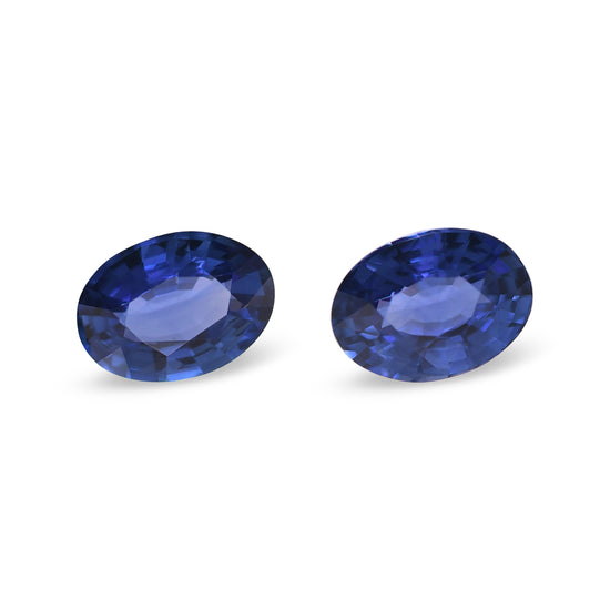 1,75 Karat Blaue Ovale SRI LANKA Saphire Paar