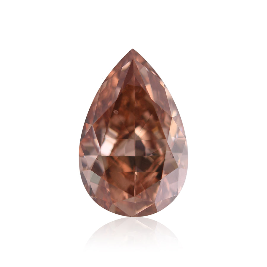 1.89 Carat Fancy Deep Brown Pink Pear Diamond VS1 GIA